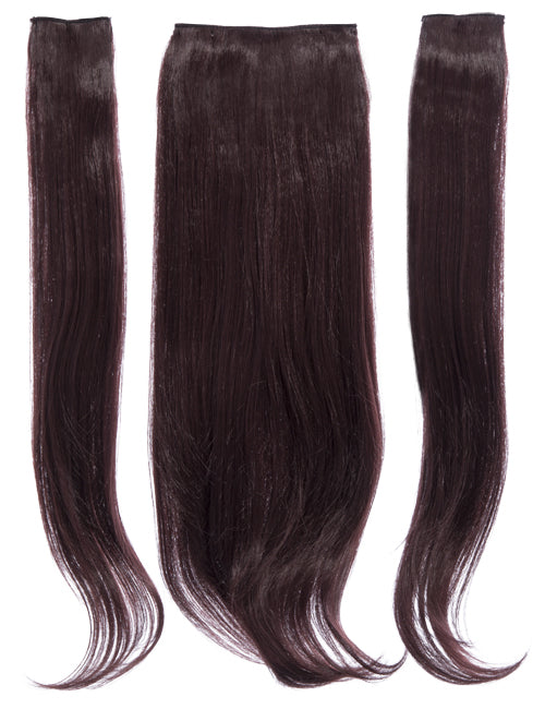 Three Pieces 24" Straight Synthetic Clip in Hair Extensions - G3STR