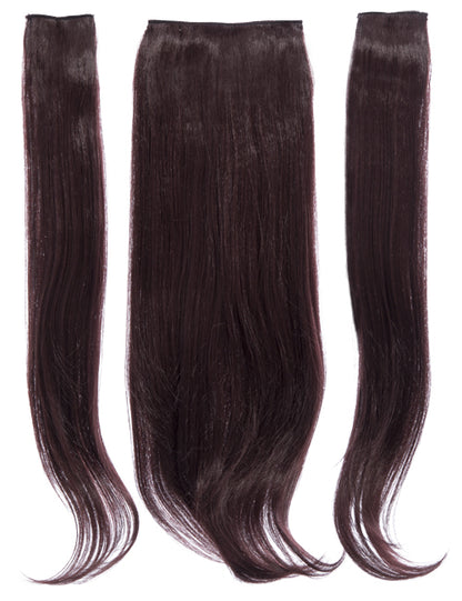 Three Pieces 24" Straight Synthetic Clip in Hair Extensions - G3STR