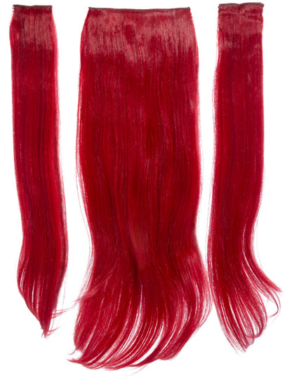 Three Pieces 24" Straight Synthetic Clip in Hair Extensions - G3STR