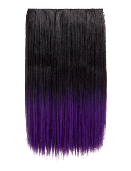Straight 22" Dip Dye Clip-In Synthetic Hair Extensions - G1002C