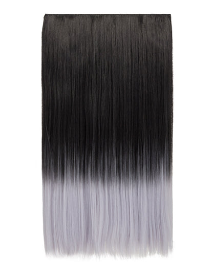Straight 22" Dip Dye Clip-In Synthetic Hair Extensions - G1002C
