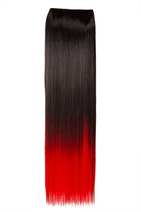 Straight 22" Dip Dye Clip-In Synthetic Hair Extensions - G1002C