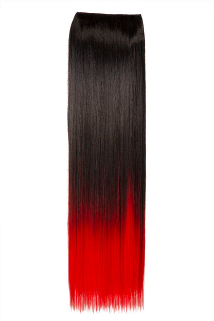 Straight 22" Dip Dye Clip-In Synthetic Hair Extensions - G1002C