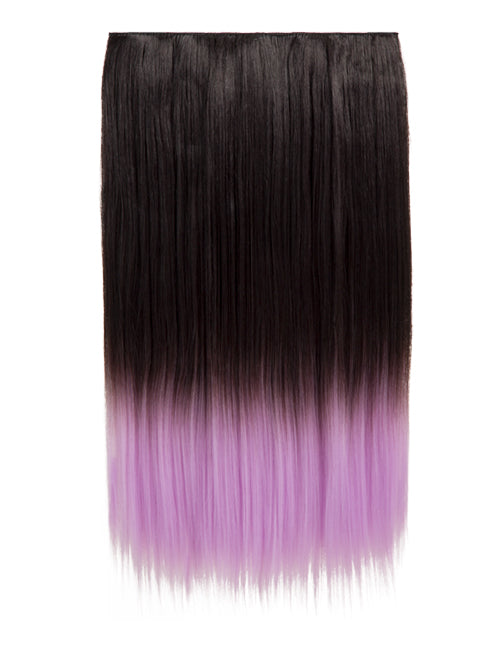 Straight 22" Dip Dye Clip-In Synthetic Hair Extensions - G1002C