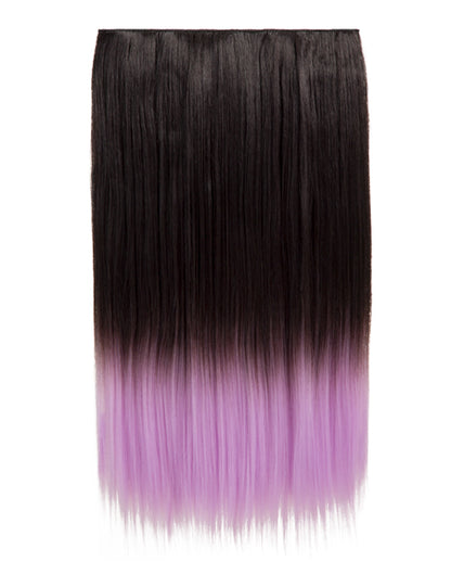 Straight 22" Dip Dye Clip-In Synthetic Hair Extensions - G1002C