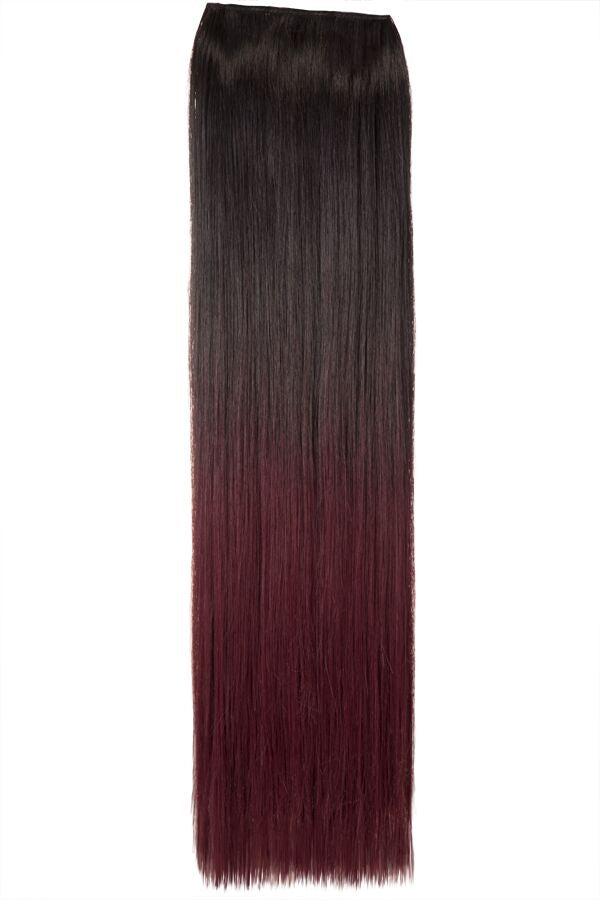 Straight 22" Dip Dye Clip-In Synthetic Hair Extensions - G1002C