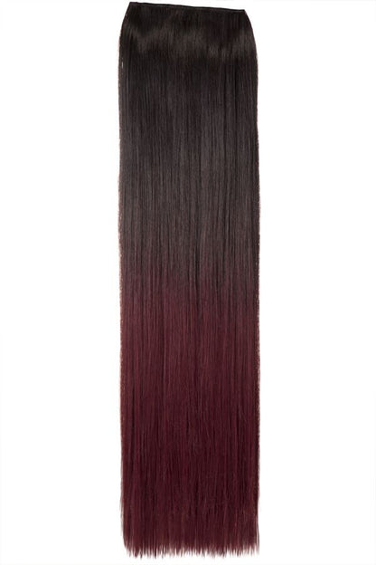 Straight 22" Dip Dye Clip-In Synthetic Hair Extensions - G1002C