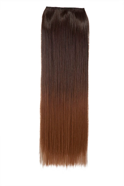 Straight 22" Dip Dye Clip-In Synthetic Hair Extensions - G1002C