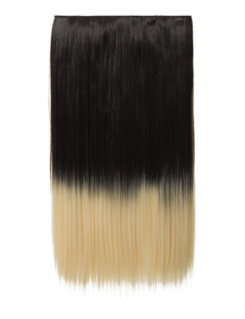 Straight 22" Dip Dye Clip-In Synthetic Hair Extensions - G1002C