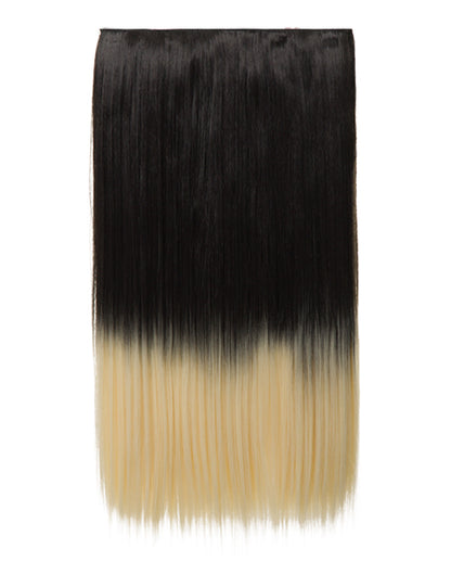 Straight 22" Dip Dye Clip-In Synthetic Hair Extensions - G1002C