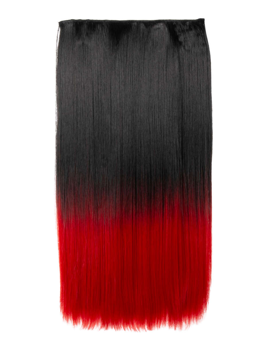 Straight 22" Dip Dye Clip-In Synthetic Hair Extensions - G1002C