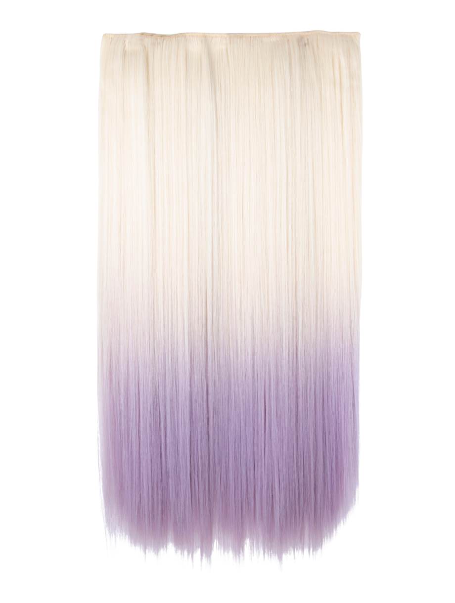 Straight 22" Dip Dye Clip-In Synthetic Hair Extensions - G1002C