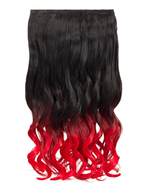 Curly 20" Dip Dye Clip-In Synthetic Hair Extensions - G1007L