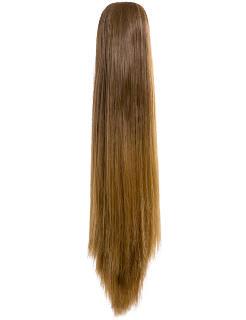Straight 22" Dip Dye Claw Clip Synthetic Hair Ponytail - G128