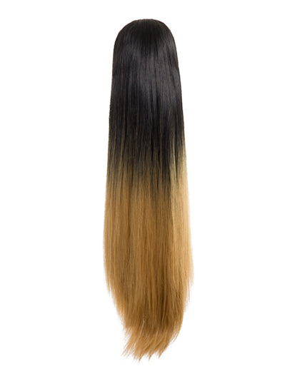 Straight 22" Dip Dye Claw Clip Synthetic Hair Ponytail - G128