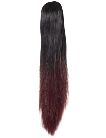 Straight 22" Dip Dye Claw Clip Synthetic Hair Ponytail - G128