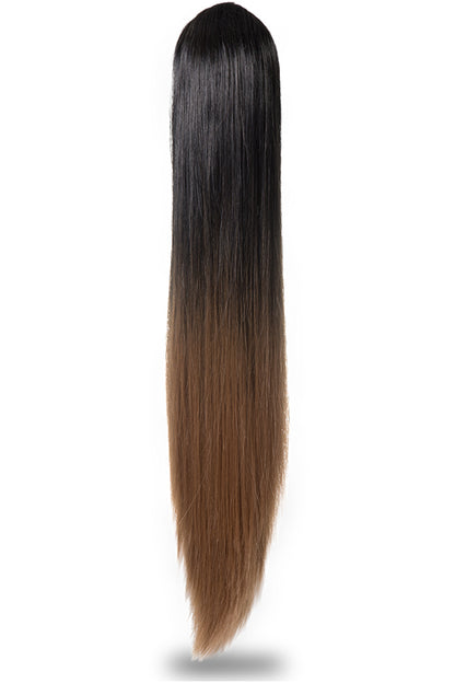 Straight 22" Dip Dye Claw Clip Synthetic Hair Ponytail - G128