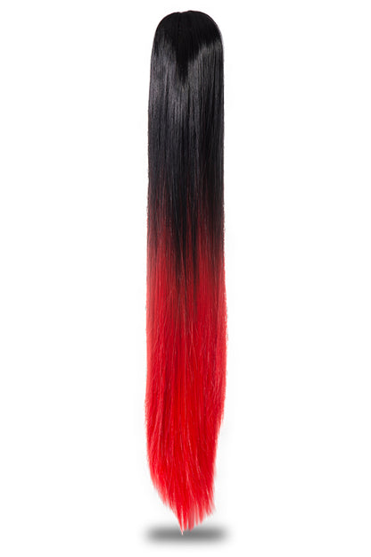 Straight 22" Dip Dye Claw Clip Synthetic Hair Ponytail - G128