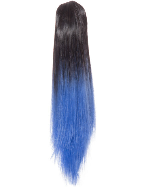 Straight 22" Dip Dye Claw Clip Synthetic Hair Ponytail - G128