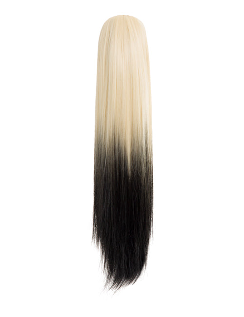 Straight 22" Dip Dye Claw Clip Synthetic Hair Ponytail - G128