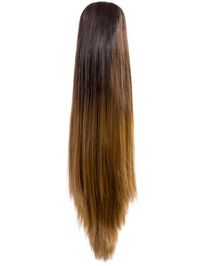 Straight 22" Dip Dye Claw Clip Synthetic Hair Ponytail - G128