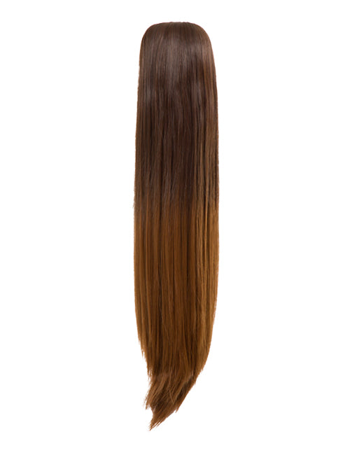 Straight 22" Dip Dye Claw Clip Synthetic Hair Ponytail - G128