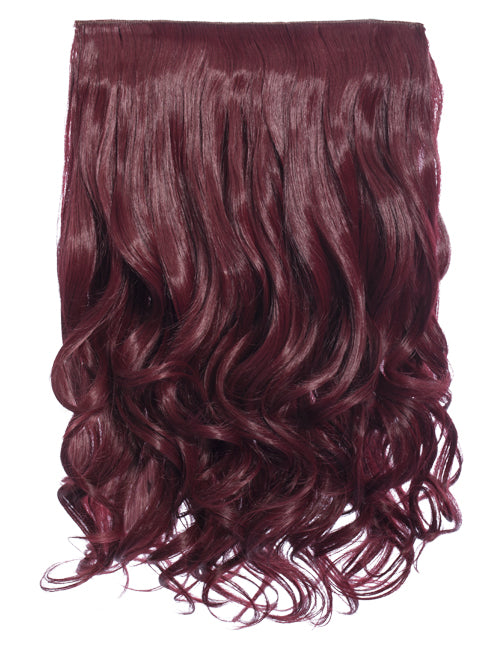 One Piece 20" Curly Synthetic Clip In Hair Extensions - G1C
