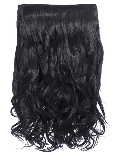 One Piece 20" Curly Synthetic Clip In Hair Extensions - G1C