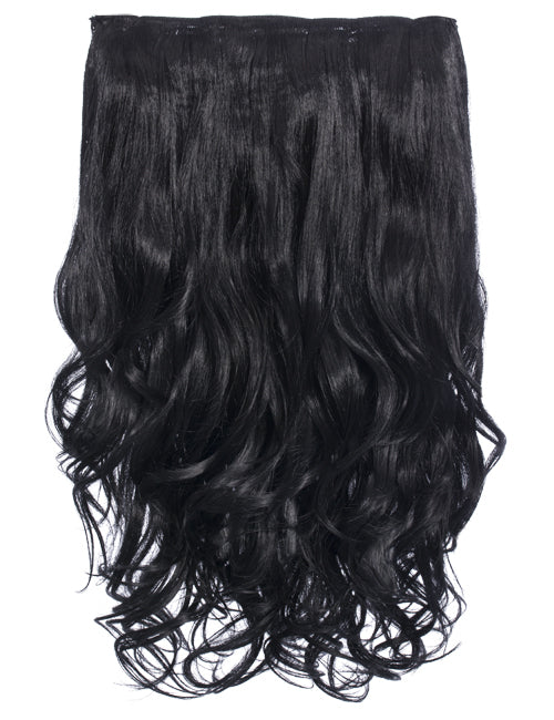 One Piece 20" Curly Synthetic Clip In Hair Extensions - G1C