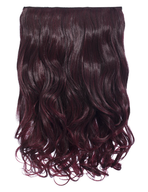 One Piece 20" Curly Synthetic Clip In Hair Extensions - G1C