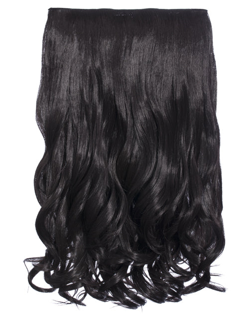 One Piece 20" Curly Synthetic Clip In Hair Extensions - G1C