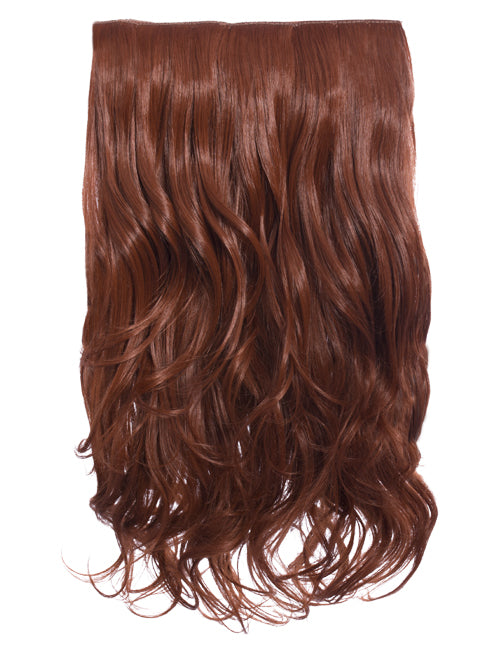 One Piece 20" Curly Synthetic Clip In Hair Extensions - G1C