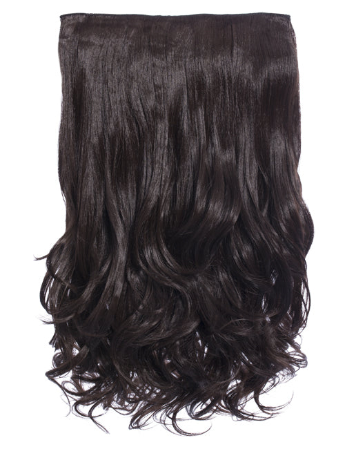One Piece 20" Curly Synthetic Clip In Hair Extensions - G1C