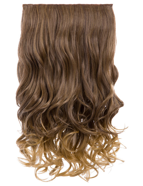 One Piece 20" Curly Synthetic Clip In Hair Extensions - G1C