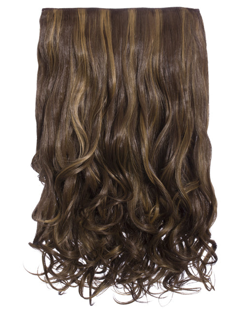 One Piece 20" Curly Synthetic Clip In Hair Extensions - G1C
