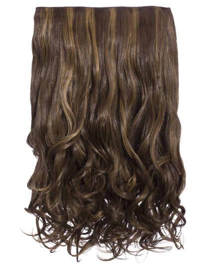 One Piece 20" Curly Synthetic Clip In Hair Extensions - G1C