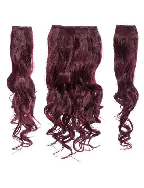 Three Pieces 20" Curly Synthetic Clip in Hair Extensions - G3C