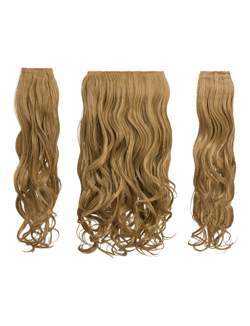Three Pieces 20" Curly Synthetic Clip in Hair Extensions - G3C
