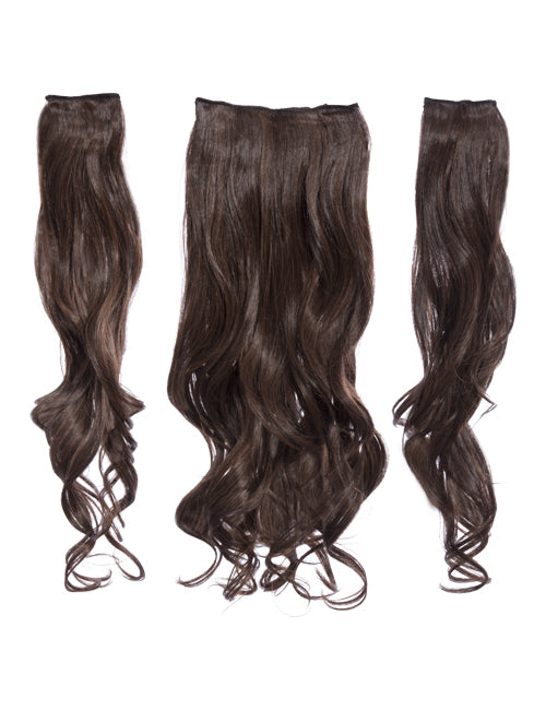 Three Pieces 20" Curly Synthetic Clip in Hair Extensions - G3C
