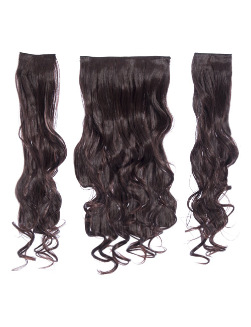 Three Pieces 20" Curly Synthetic Clip in Hair Extensions - G3C
