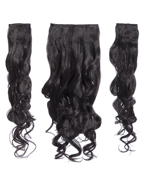 Three Pieces 20" Curly Synthetic Clip in Hair Extensions - G3C