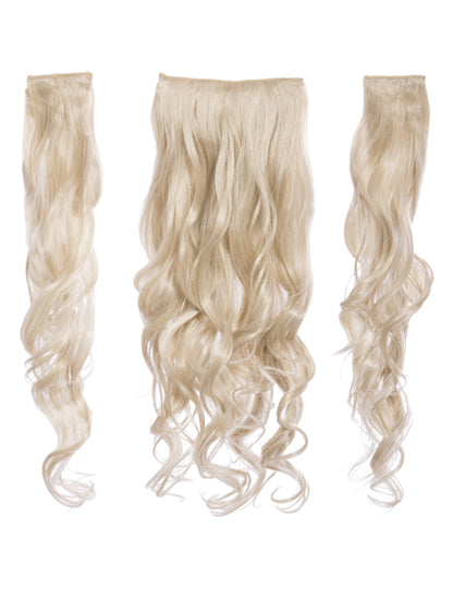 Three Pieces 20" Curly Synthetic Clip in Hair Extensions - G3C