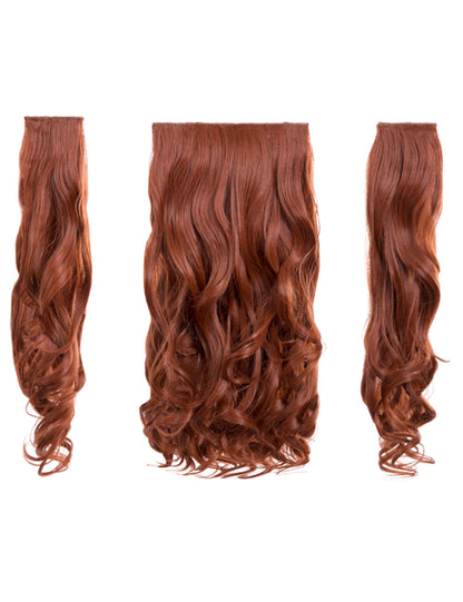 Three Pieces 20" Curly Synthetic Clip in Hair Extensions - G3C