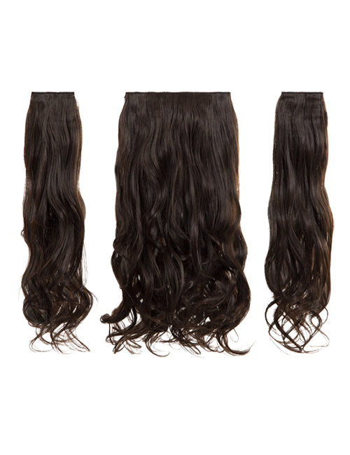 Three Pieces 20" Curly Synthetic Clip in Hair Extensions - G3C