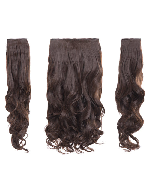 Three Pieces 20" Curly Synthetic Clip in Hair Extensions - G3C