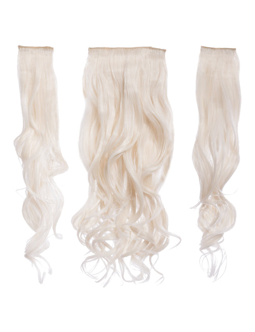 Three Pieces 20" Curly Synthetic Clip in Hair Extensions - G3C