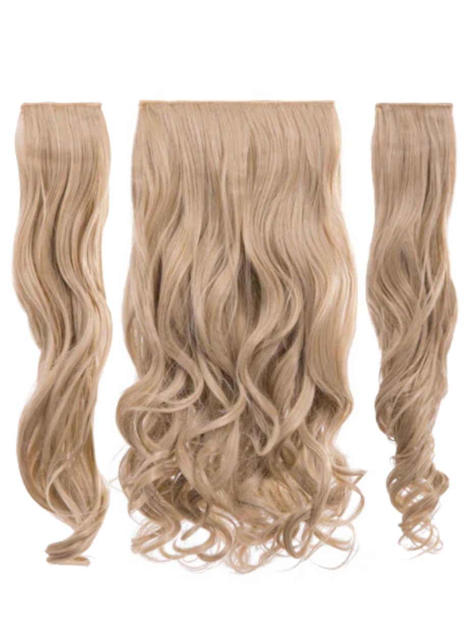 Three Pieces 20" Curly Synthetic Clip in Hair Extensions - G3C