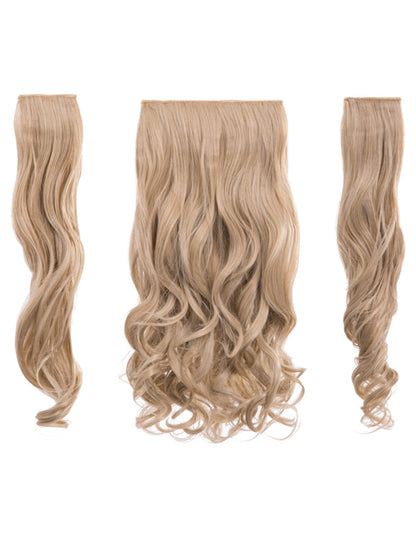 Three Pieces 20" Curly Synthetic Clip in Hair Extensions - G3C