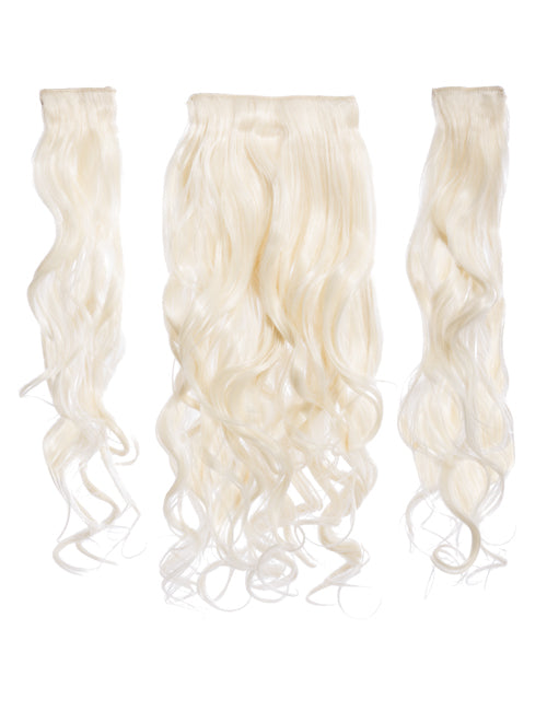 Three Pieces 20" Curly Synthetic Clip in Hair Extensions - G3C