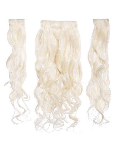 Three Pieces 20" Curly Synthetic Clip in Hair Extensions - G3C